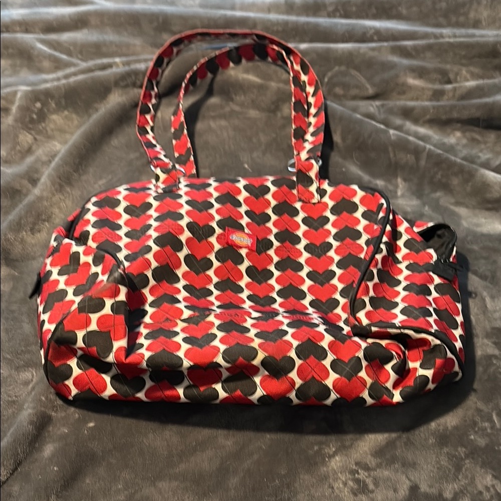 Dickies Red and Black Geometric Tote Bag